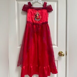 Disney Store Kids Princess Elena of Avalor Red Costume Dress Size 5/6